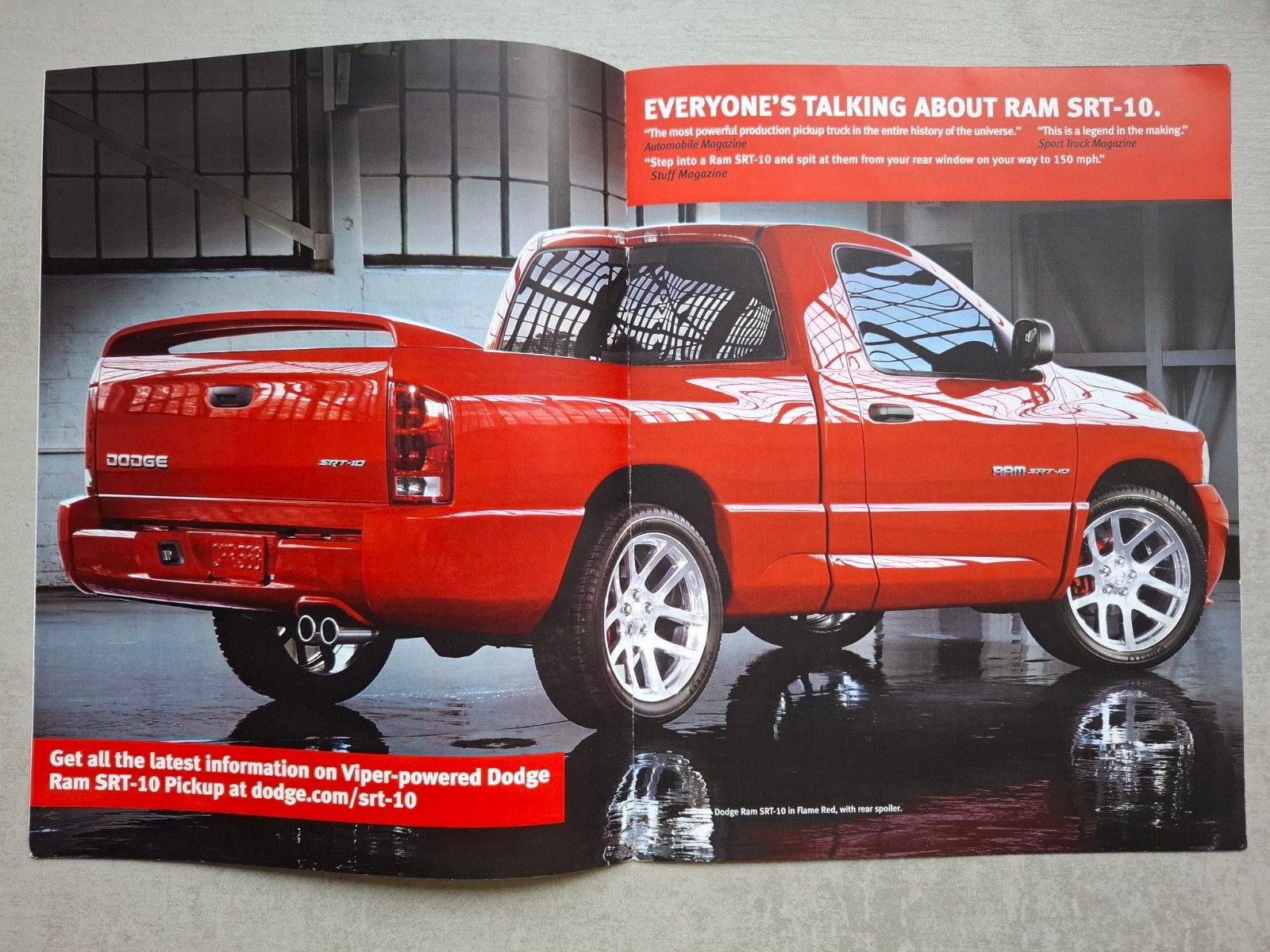 Dodge RAM SRT-10 brochure - 2003, Ophalen of Verzenden, Zo goed als nieuw, Overige merken