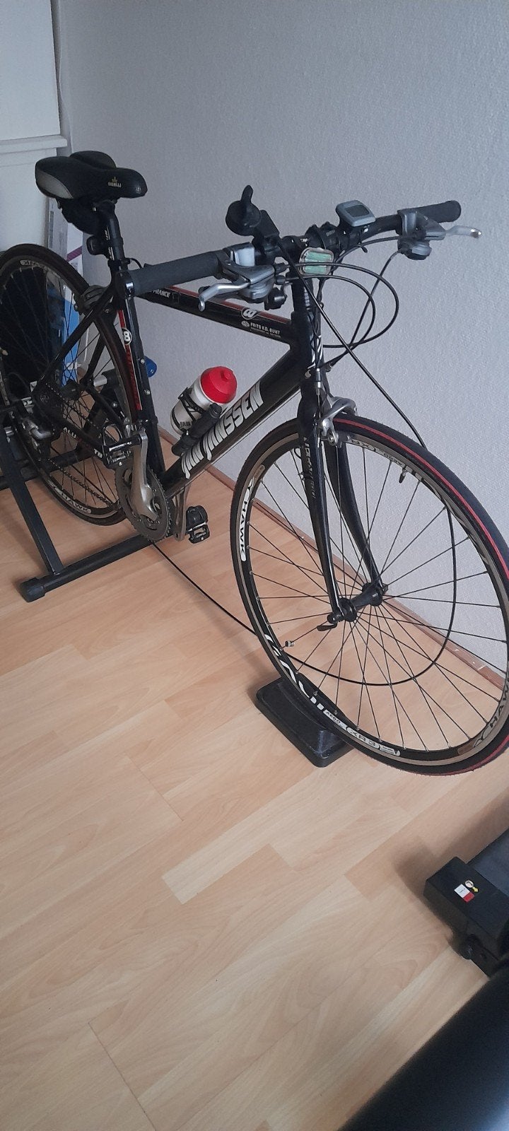 Racefiets met recht stuur Merk Jan Janssen, Aluminium, Zo goed als nieuw, Meer dan 20 versnellingen, 53 tot 57 cm