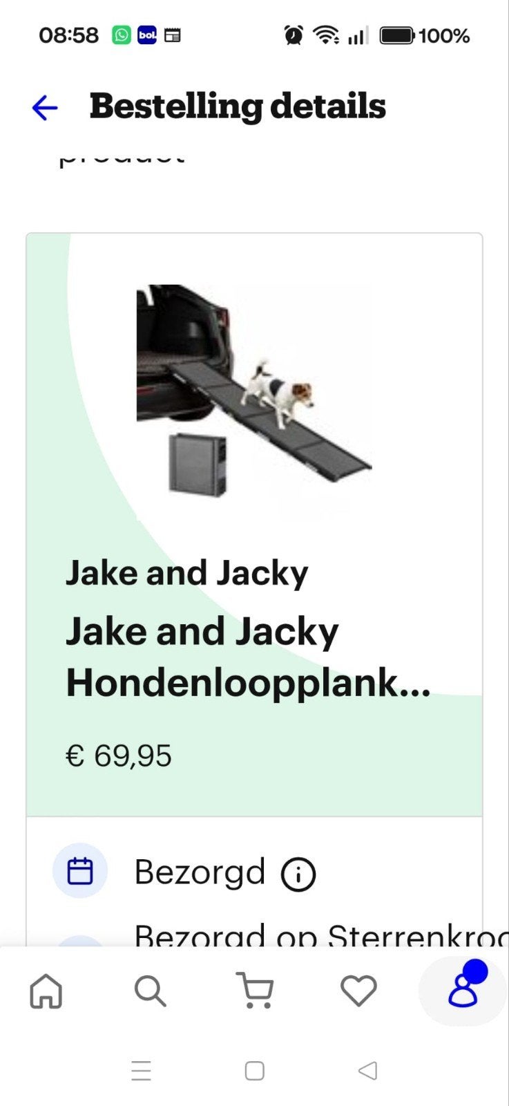 hondenloopplank, Ophalen, Zo goed als nieuw