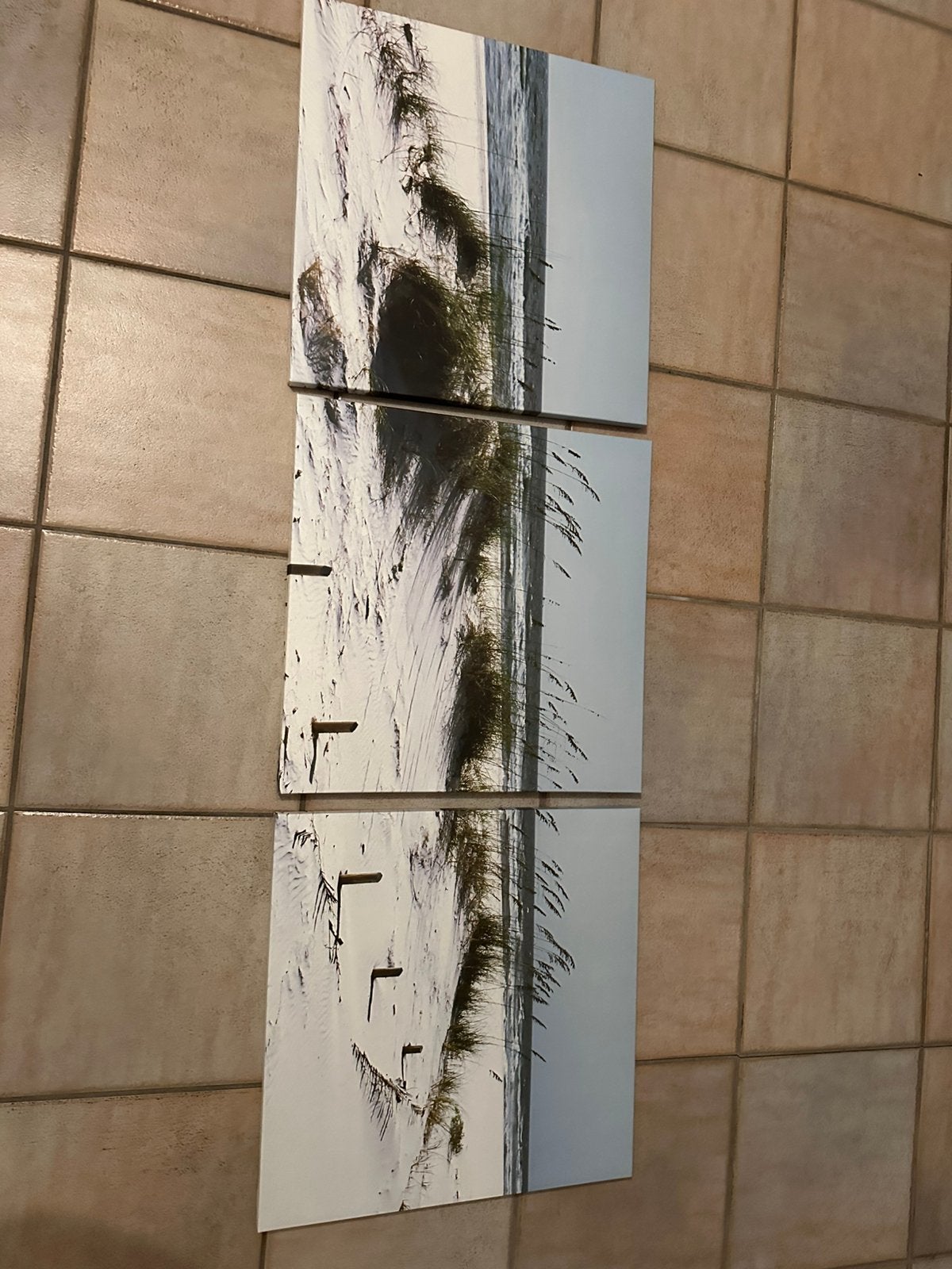 3 luik schilderij strand, Ophalen
