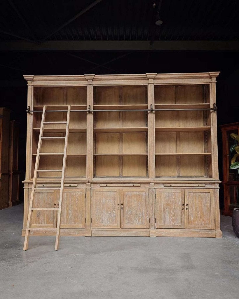 Xxl boekenkast met ladder | Demontabel | Bibliotheek #0776, Huis en Inrichting, Gebruikt, -, 200 cm of meer, -