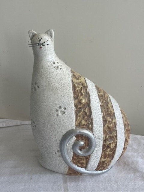 2 Raku Katten beelden, Ophalen of Verzenden, Gebruikt, Dier