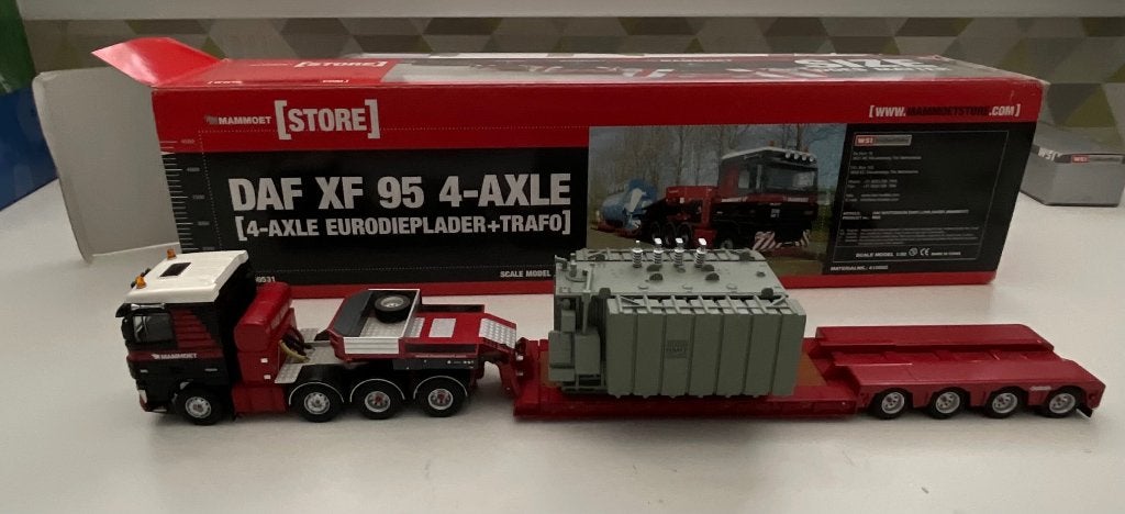 DAF XF 95 4-AXL.  EURODIEPLADER + TRAFO, Verzenden, Zo goed als nieuw, Bus of Vrachtwagen, Wsi