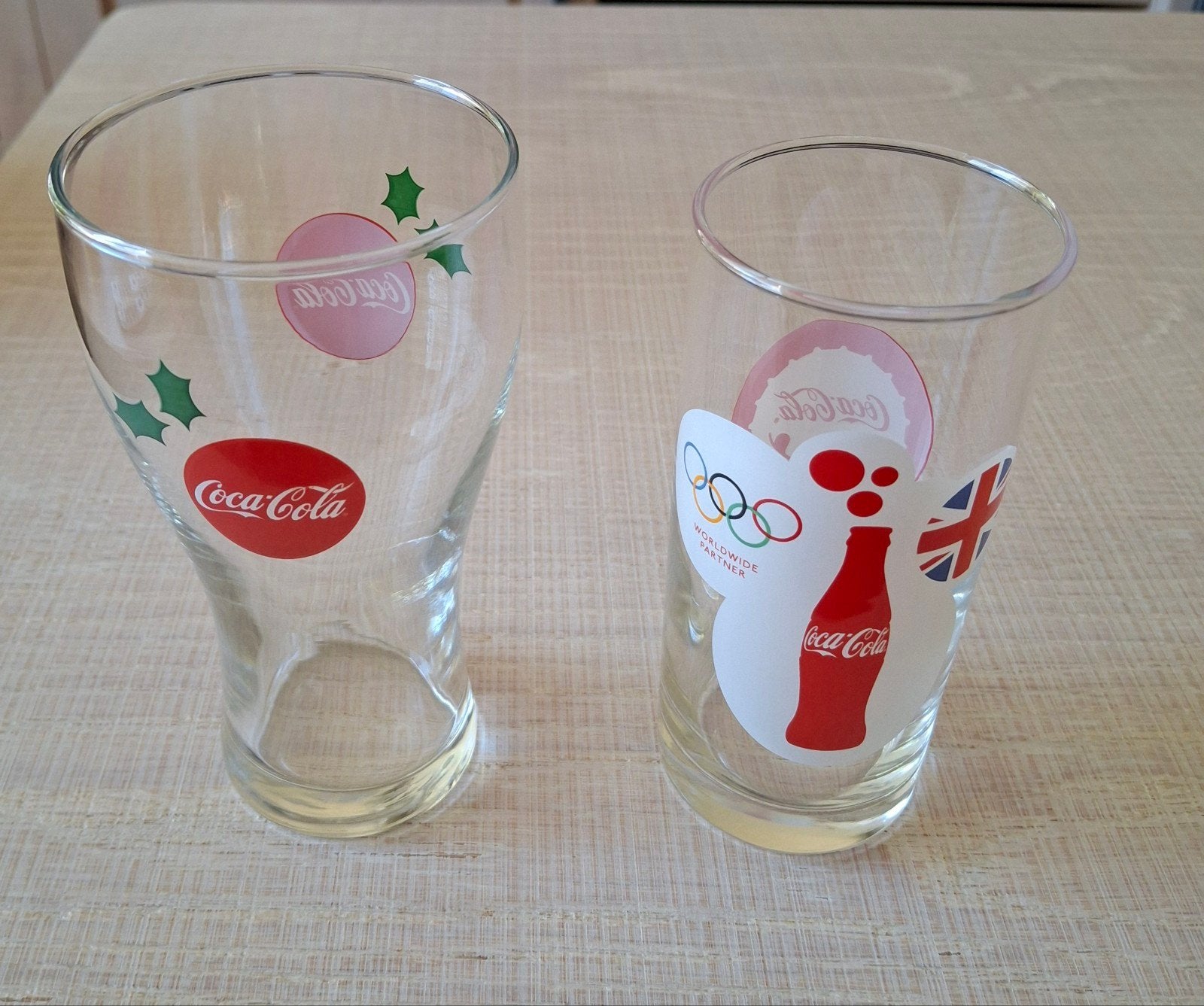 Coca-Cola glazen - Kerst en Olympische Spelen, Ophalen of Verzenden, Zo goed als nieuw, Gebruiksvoorwerp
