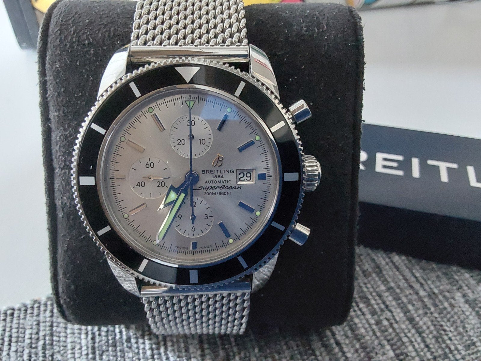 Breitling superocean heritage chrono, Ophalen of Verzenden, Zo goed als nieuw, Staal, Breitling
