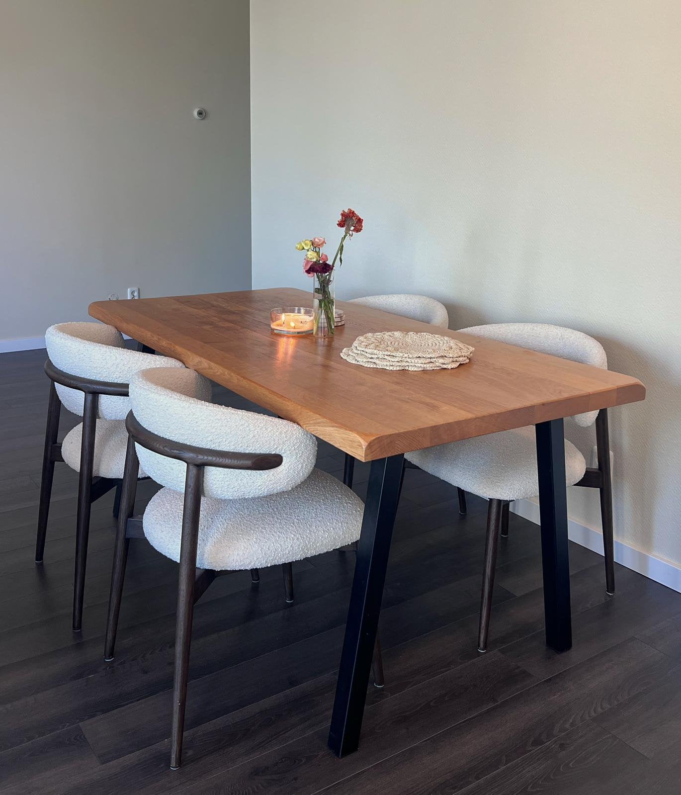 Eikenhouten tafel, Huis en Inrichting, Tafels | Eettafels, Zo goed als nieuw, 50 tot 100 cm, 150 tot 200 cm, Vijf personen of meer