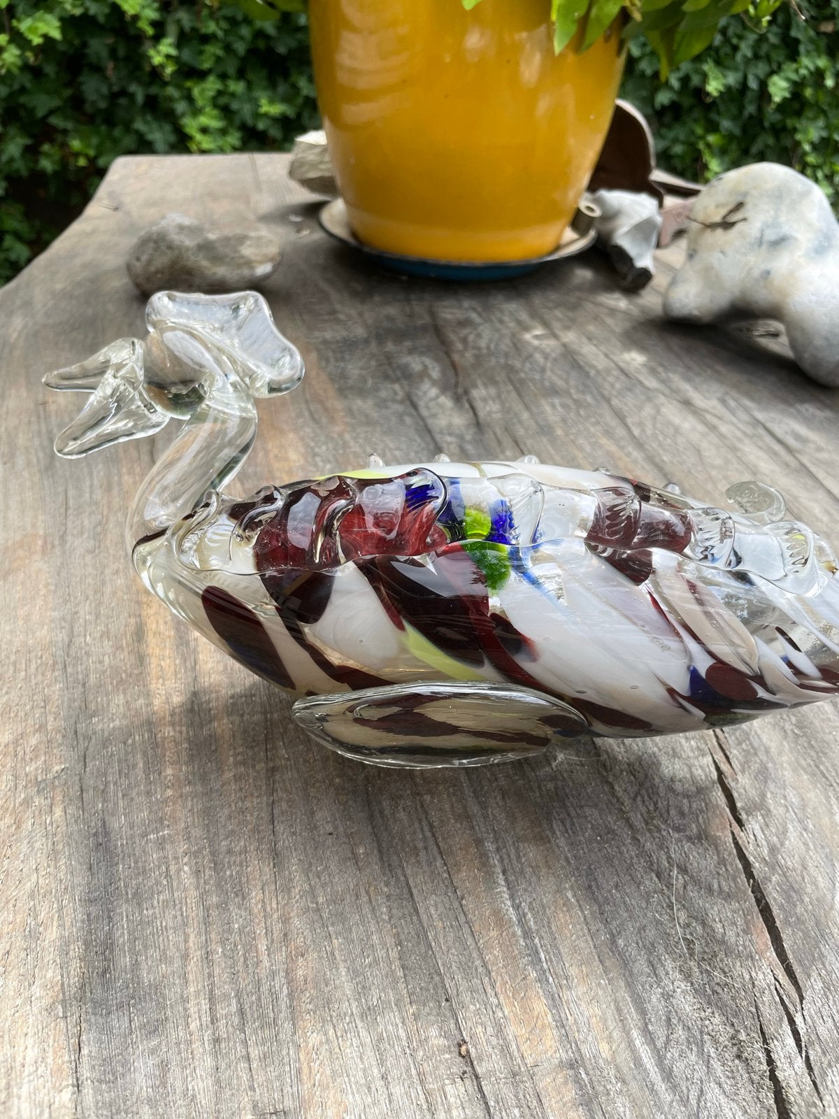 Decoratieve Glazen Eend - 32 cm lang, Antiek en Kunst, Ophalen of Verzenden