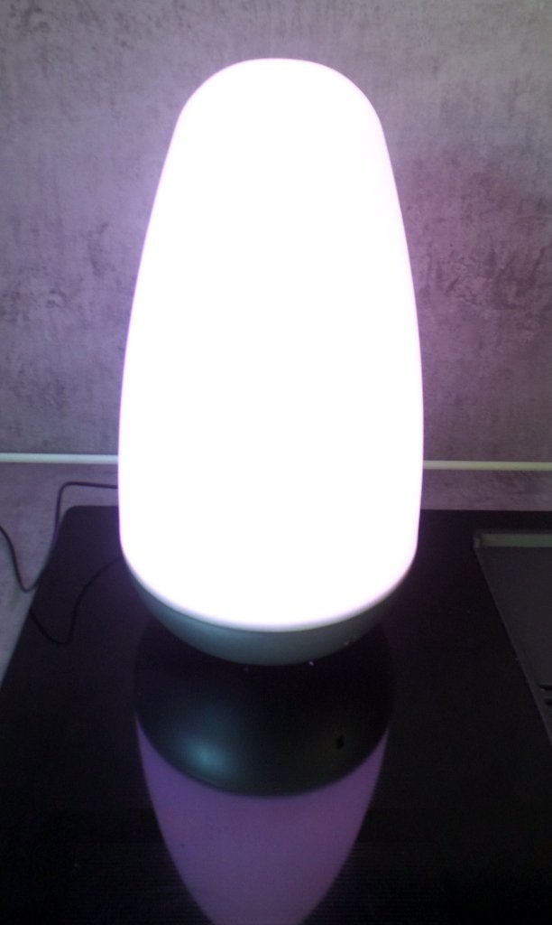 Tafellamp schijnt 6 kleuren Led, Ophalen of Verzenden, Zo goed als nieuw, Kunststof, Met stekker