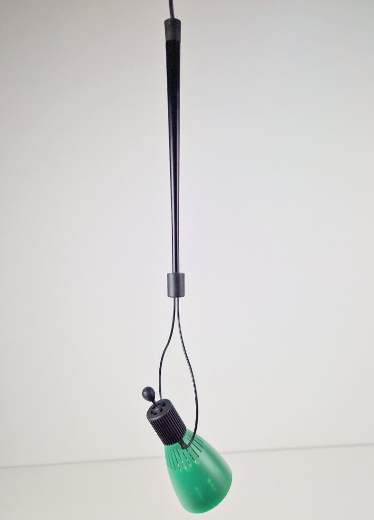 Postmodern nunk hanglamp spot carlo forcolini nemo 93 groen, N, Postmodern vintage, Ophalen of Verzenden, N