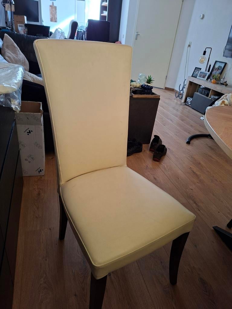 Elegante eetkamerstoel gebroken witte kleur., Huis en Inrichting, Stoelen, Ophalen, Gebruikt, Overige kleuren, Modern klassiek