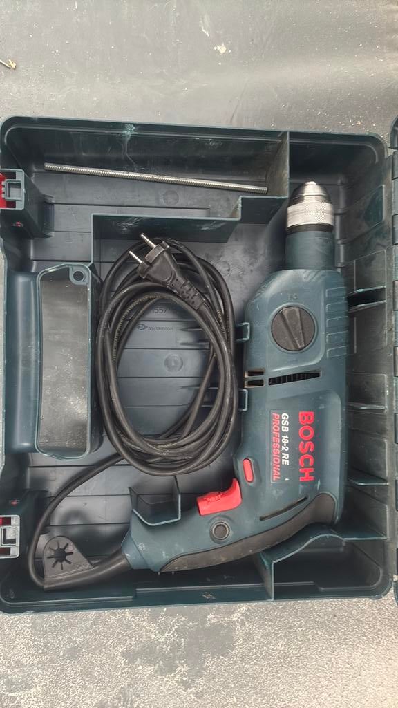 Bosch blauw boormachine, Ophalen of Verzenden, Zo goed als nieuw, Boormachine