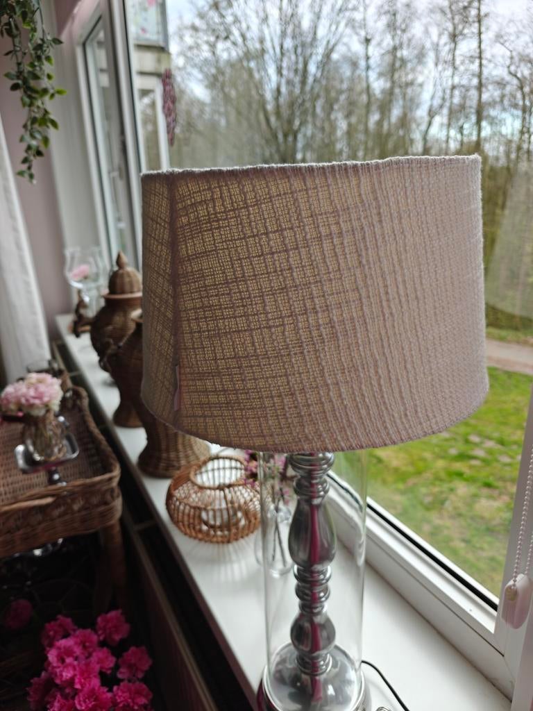 Riviera Maison lampen kap creme komt uit rookvrij huis, Ophalen, Rond, Zo goed als nieuw, Crème