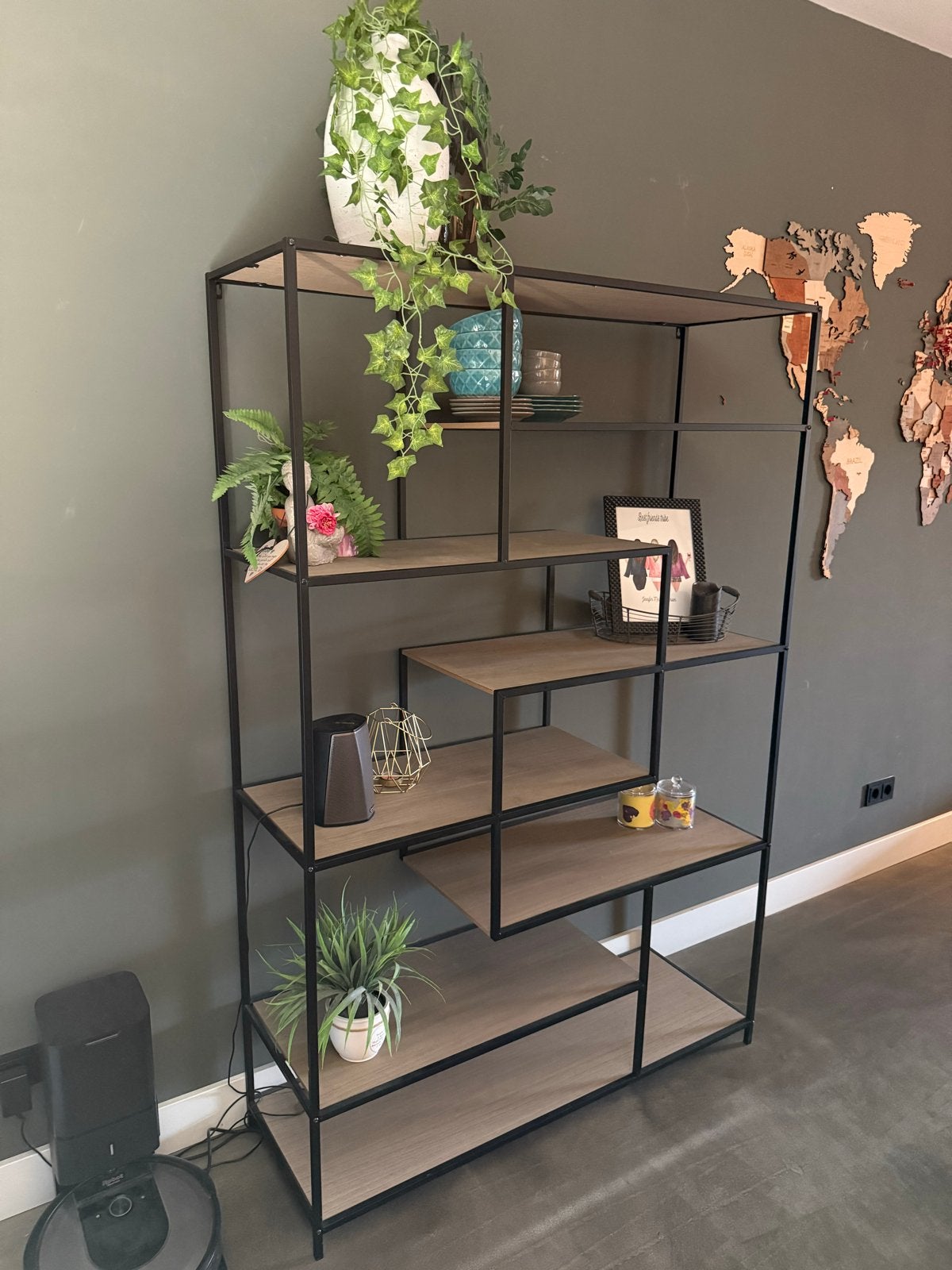 Stijlvolle Boekenkast met Industriële Look 180x120x140, Huis en Inrichting, Kasten | Boekenkasten, Ophalen, Met plank(en), 100 tot 150 cm
