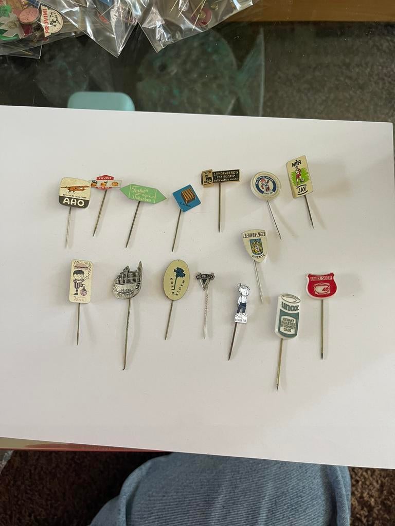 Vintage jaren ‘60 speldjes set 16, Verzamelen, Ophalen of Verzenden, Zo goed als nieuw, Overige onderwerpen