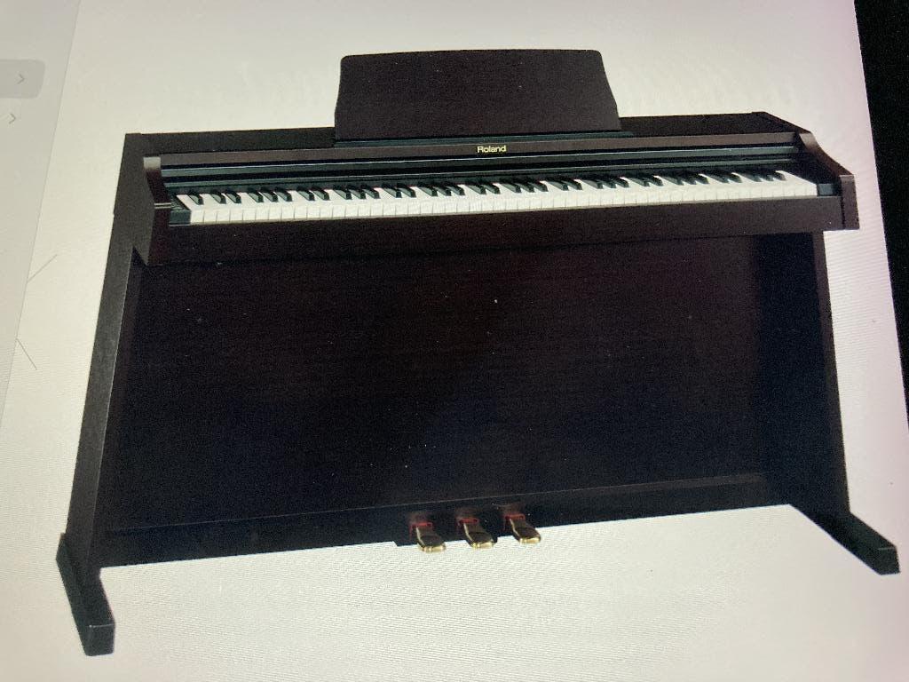 Roland digitale piano RP 101, Muziek en Instrumenten, Piano's, Ophalen, Bruin, Digitaal, Zo goed als nieuw