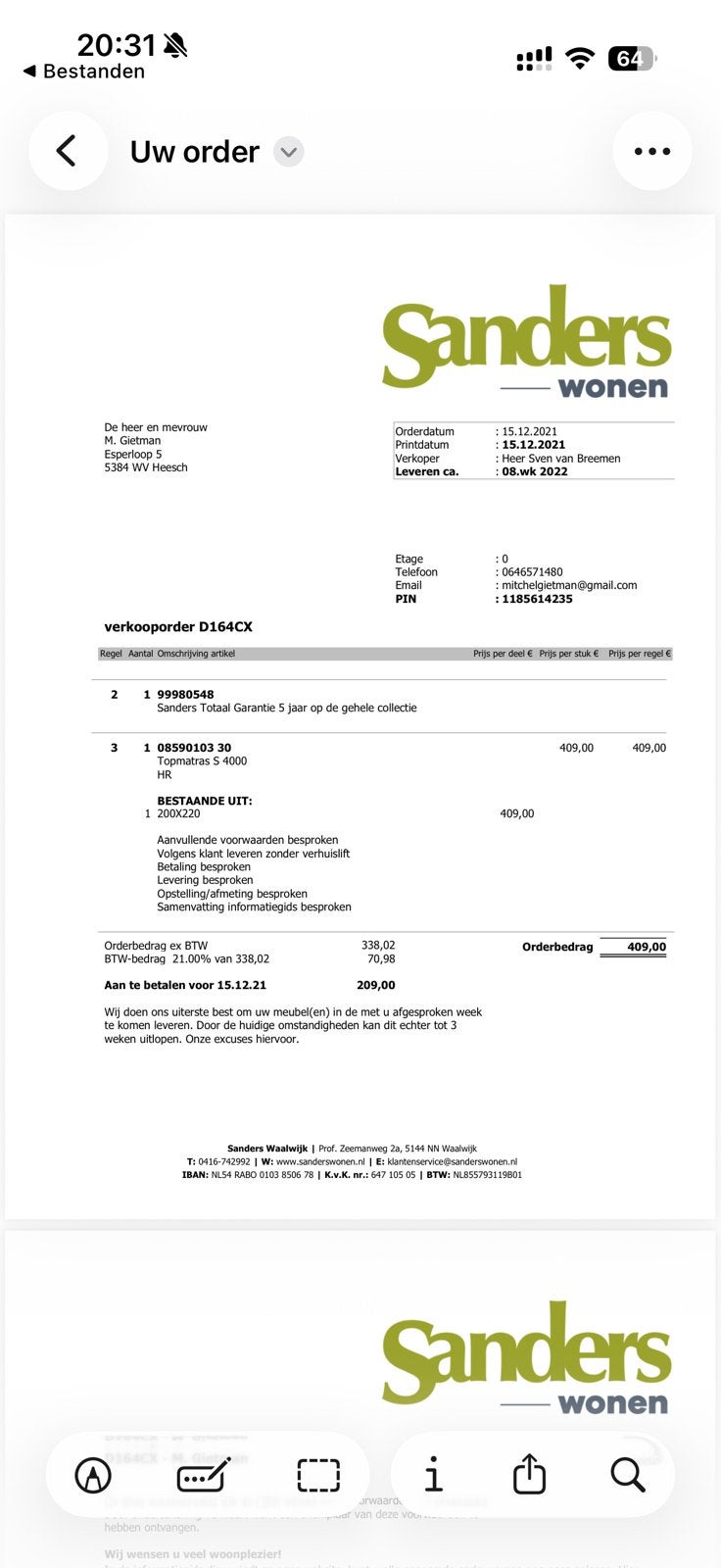 Hr Topper 2 200 bij 220, Computers en Software, Windows Laptops, Ophalen, Zo goed als nieuw