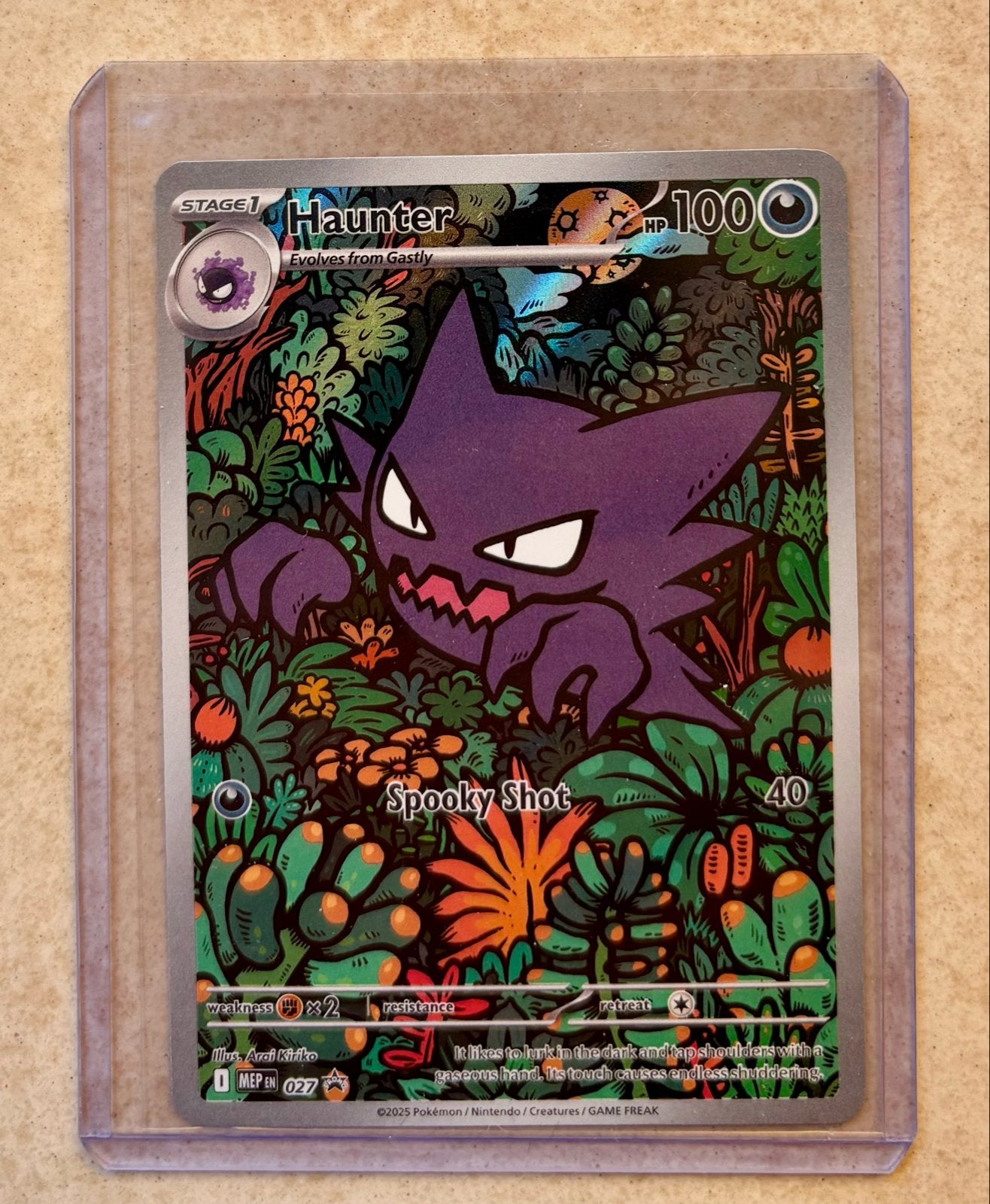 Haunter (MEP 027) Pokémon Promo kaart - gewoon TOP ‼️, Ophalen of Verzenden, Zo goed als nieuw, Losse kaart, Foil