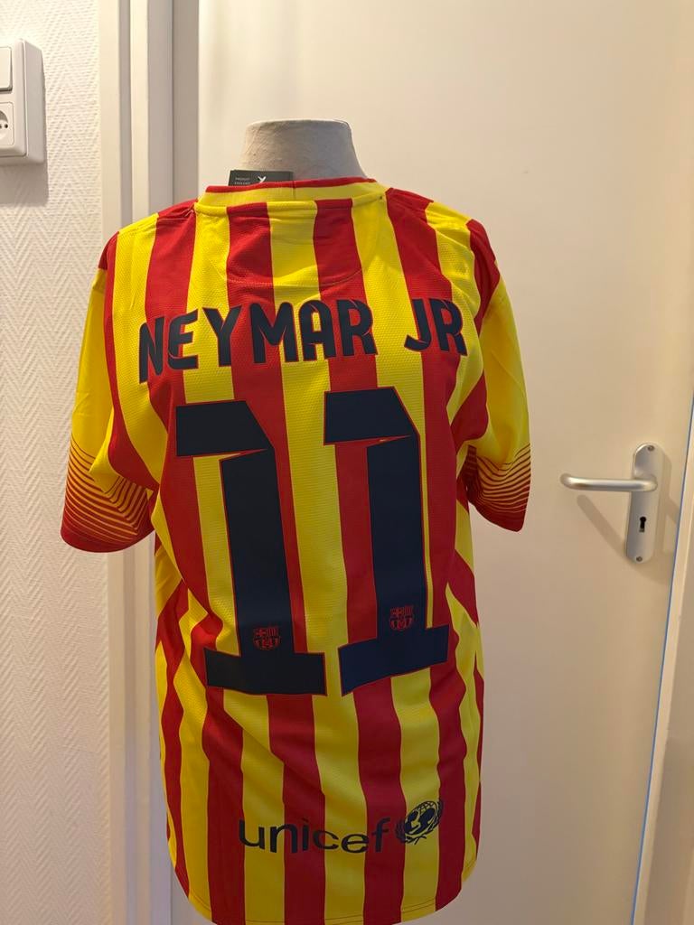 Neymar JR FC Barcelona 3e tenue 2013-2014, Maat L, Ophalen of Verzenden, Zo goed als nieuw, Shirt