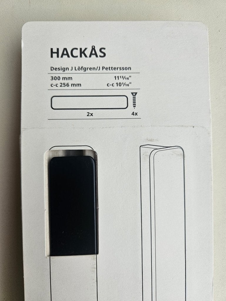Set IKEA HACKÅS handgrepen antraciet 300 mm – PAX – Nieuw, Ophalen of Verzenden, Nieuw