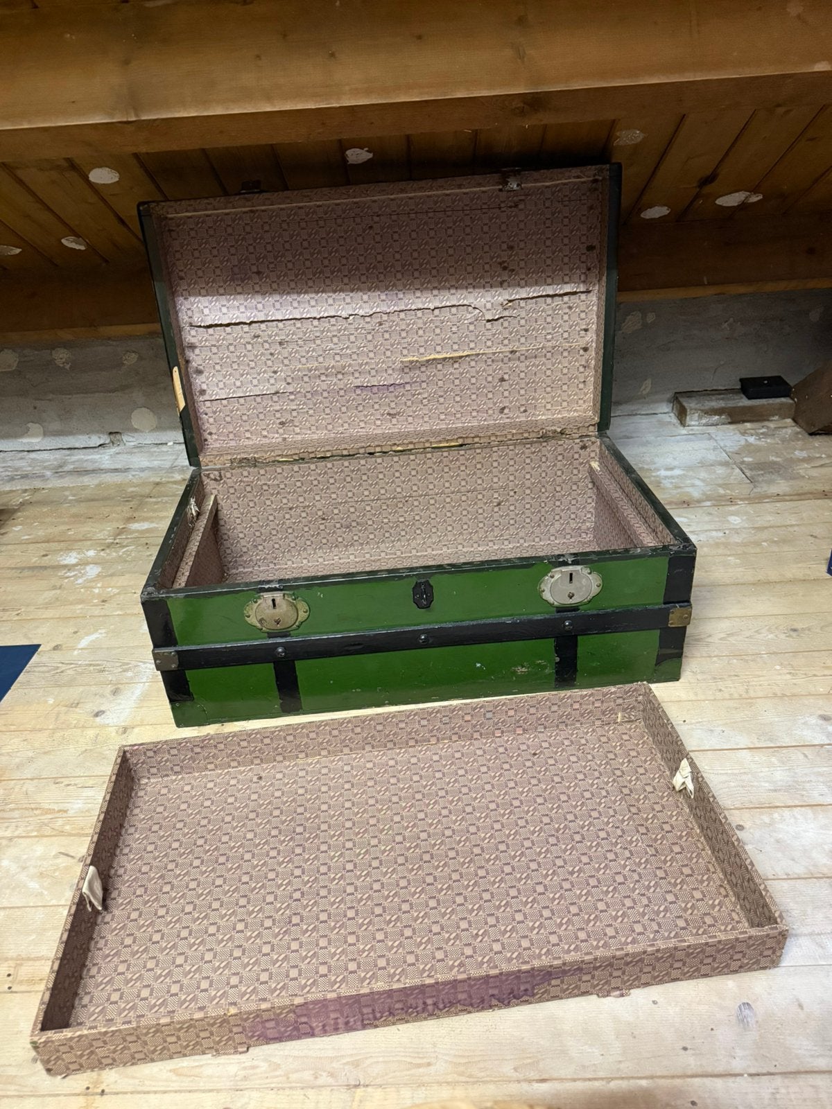 Vintage hutkoffer / reiskist / steamer trunk, Ophalen