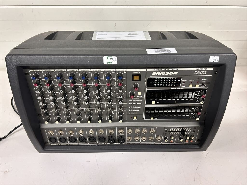 A7461. Samson XM910 900W Powered Mixer, Ophalen of Verzenden, Gebruikt, Minder dan 500 watt