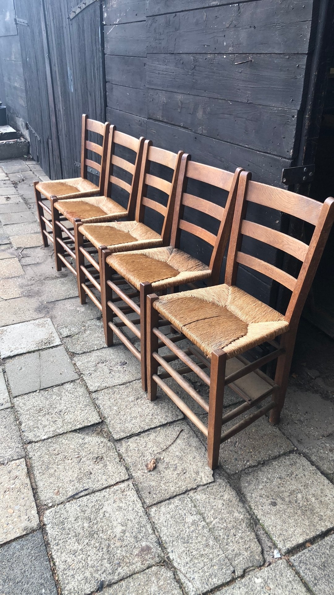 5 kloosterstoelen, Ophalen, Gebruikt