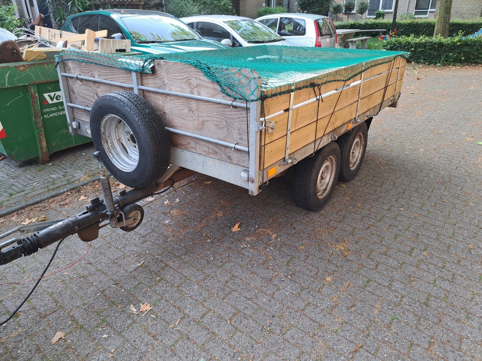 Gebruikte tandemasser aanhanger incl. spanbanden en net, Ophalen of Verzenden