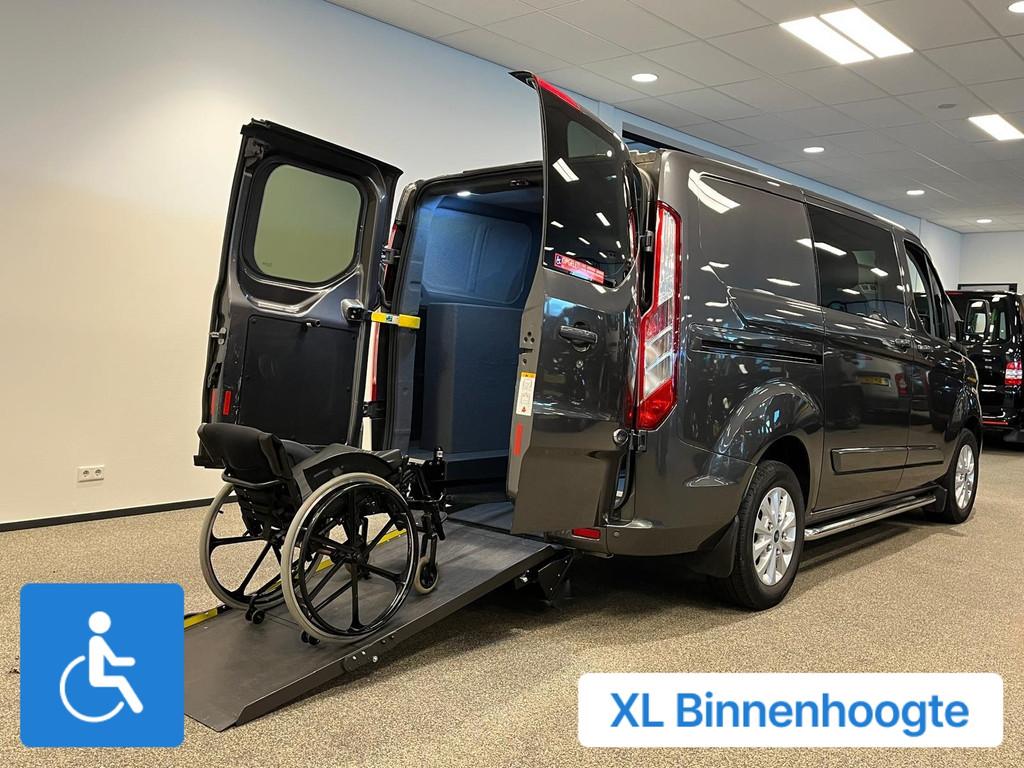 Ford Transit Custom L2H1 Rolstoelbus Bodemverlaging XXL-Ombo, Voorwielaandrijving, 12 maanden, Stof, 4 cilinders