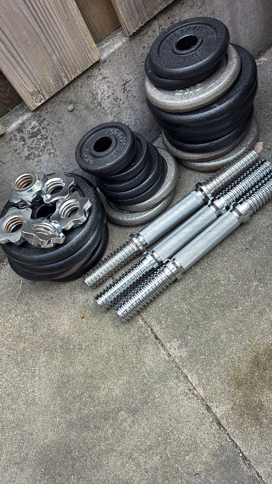 Dumbbells 3x ongeveer 15kg, Ophalen, Zo goed als nieuw, Dumbbell