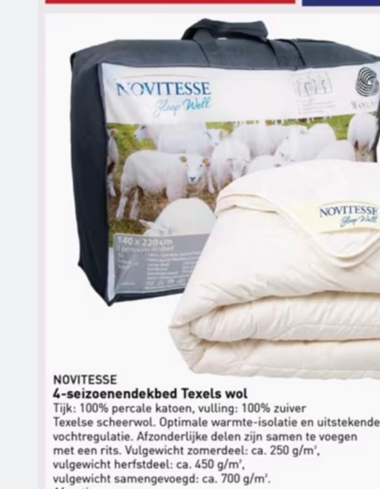 4 x Dekbed Novitesse dekbed 140x200 inclusief dekbedovertrek, Eenpersoons, Wit, Ophalen of Verzenden, Deken of Dekbed