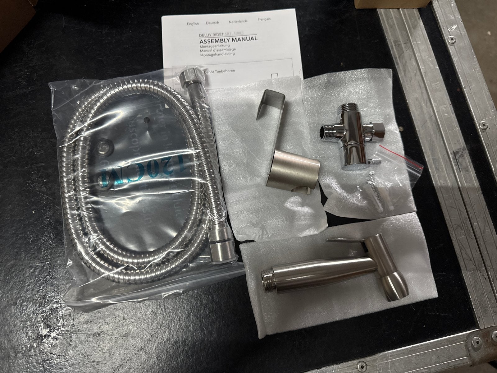 Bidet Sproeier Set - RVS Handdouche met Slang en Houder, Ophalen of Verzenden, Nieuw, Rvs, Douche