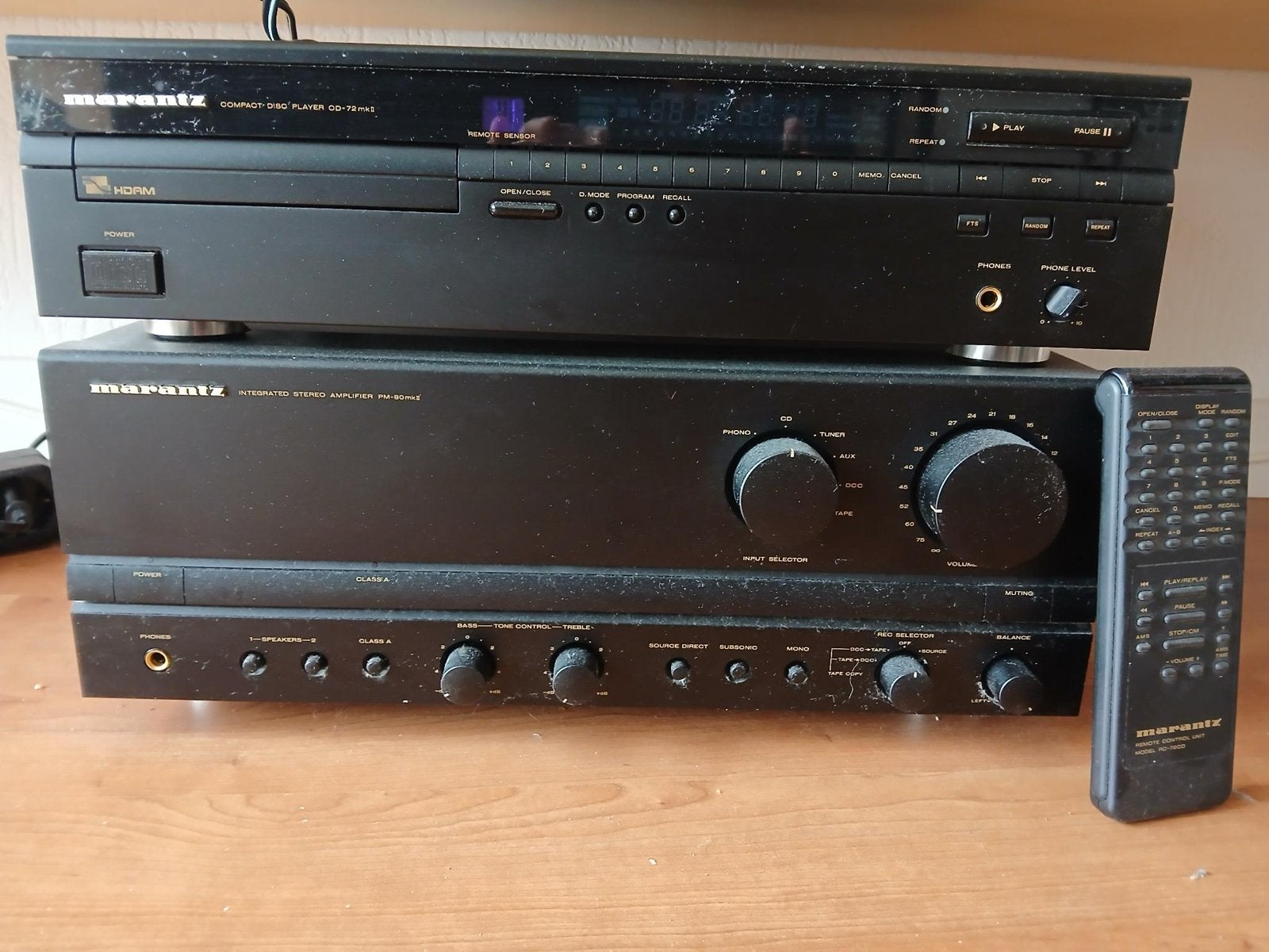 Marantz CD-72mkII CD-speler en PM-80mkII versterker, Gebruikt, Losse componenten, Cd-speler, Ophalen