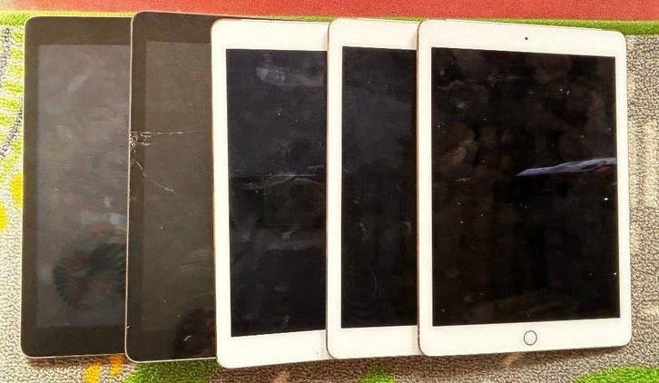 5 Apple iPads Air/Air 2/5/6 | FMI Lock | Bv voor onderdelen, Computers en Software, 10 inch, Gebruikt, Apple iPad, Ophalen of Verzenden