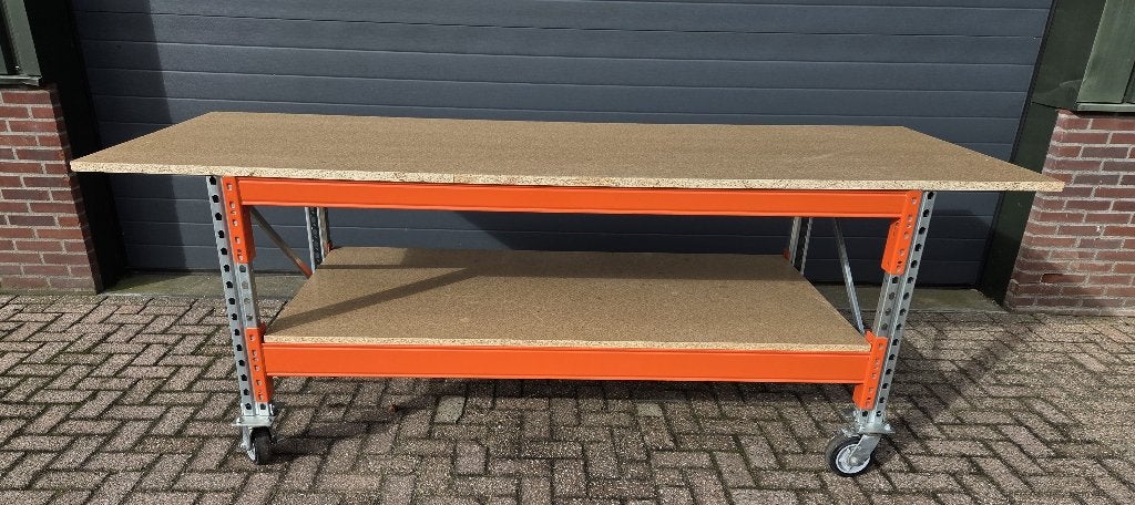 werkbank  werktafel   inpaktafel  met wielen  als nieuw, Ophalen, Gebruikt, 170 cm of meer