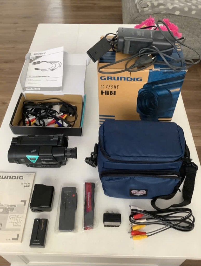 complete Sony Grundig LC775HE video camera TBC DNR, Ophalen, Hi 8, Camera
