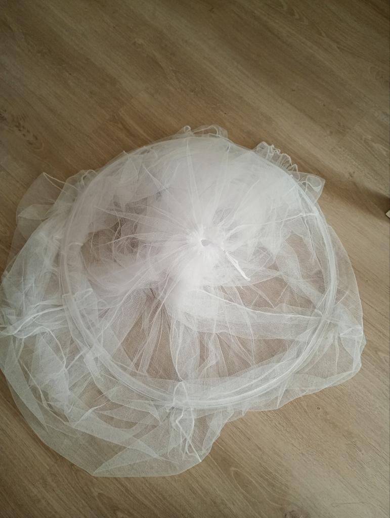 Witte klamboe, 2 persoon bed, nieuw, Ophalen of Verzenden, Halfschaduw, Minder dan 100 cm