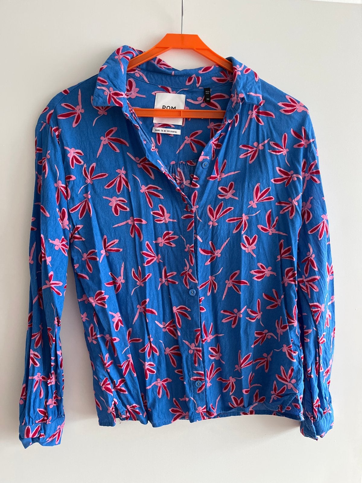 POM Amsterdam bloesje - Zo goed als nieuw, Ophalen of Verzenden, Zo goed als nieuw, Maat 34 (XS) of kleiner, Blauw