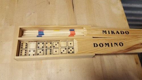 spel domino en mikado, Ophalen of Verzenden, 'T Olde Gre-j, Info@toldegrej.nl, Endepoelstraat 20f Didam