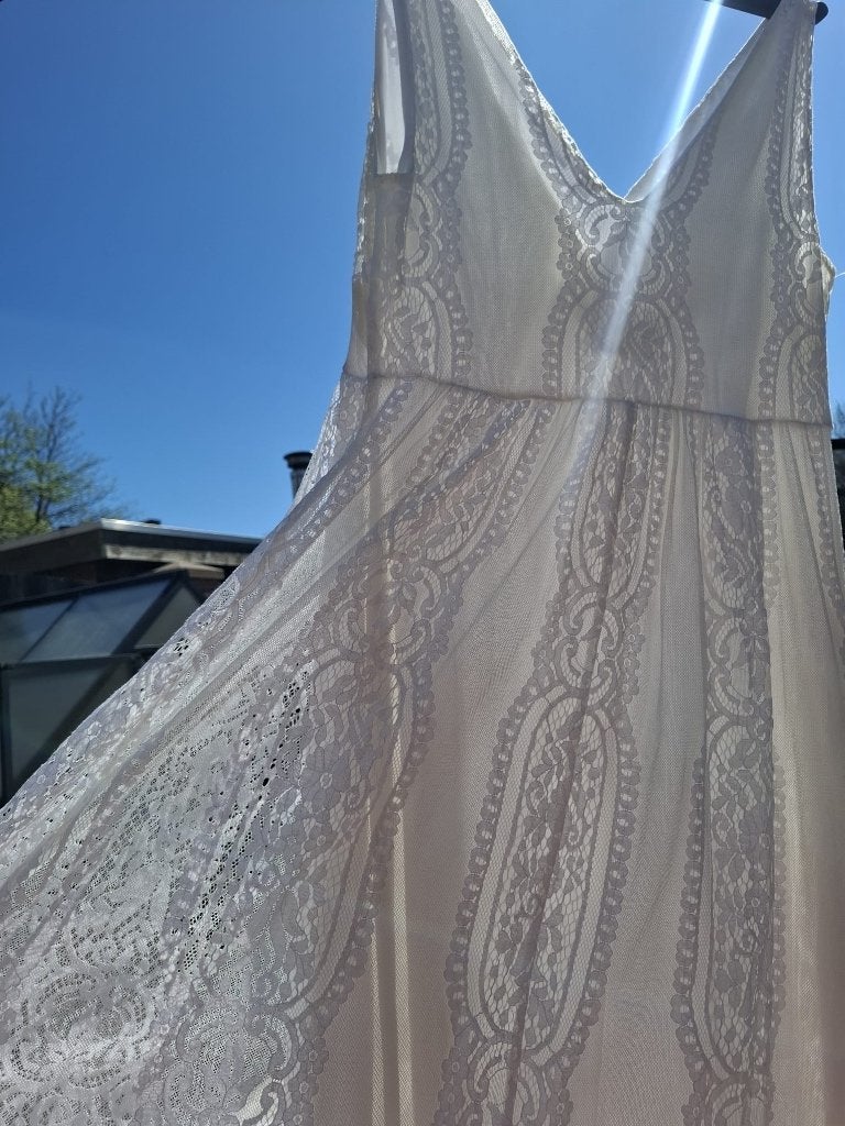 Trouwjurk zwangerschap maat L / 40 / 12 - stretch, Kleding | Dames, Trouwkleding en Trouwaccessoires, Ophalen of Verzenden, Zo goed als nieuw