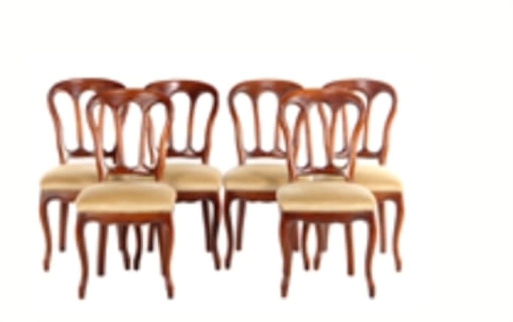 6 antieke eettafel stoelen, Ophalen