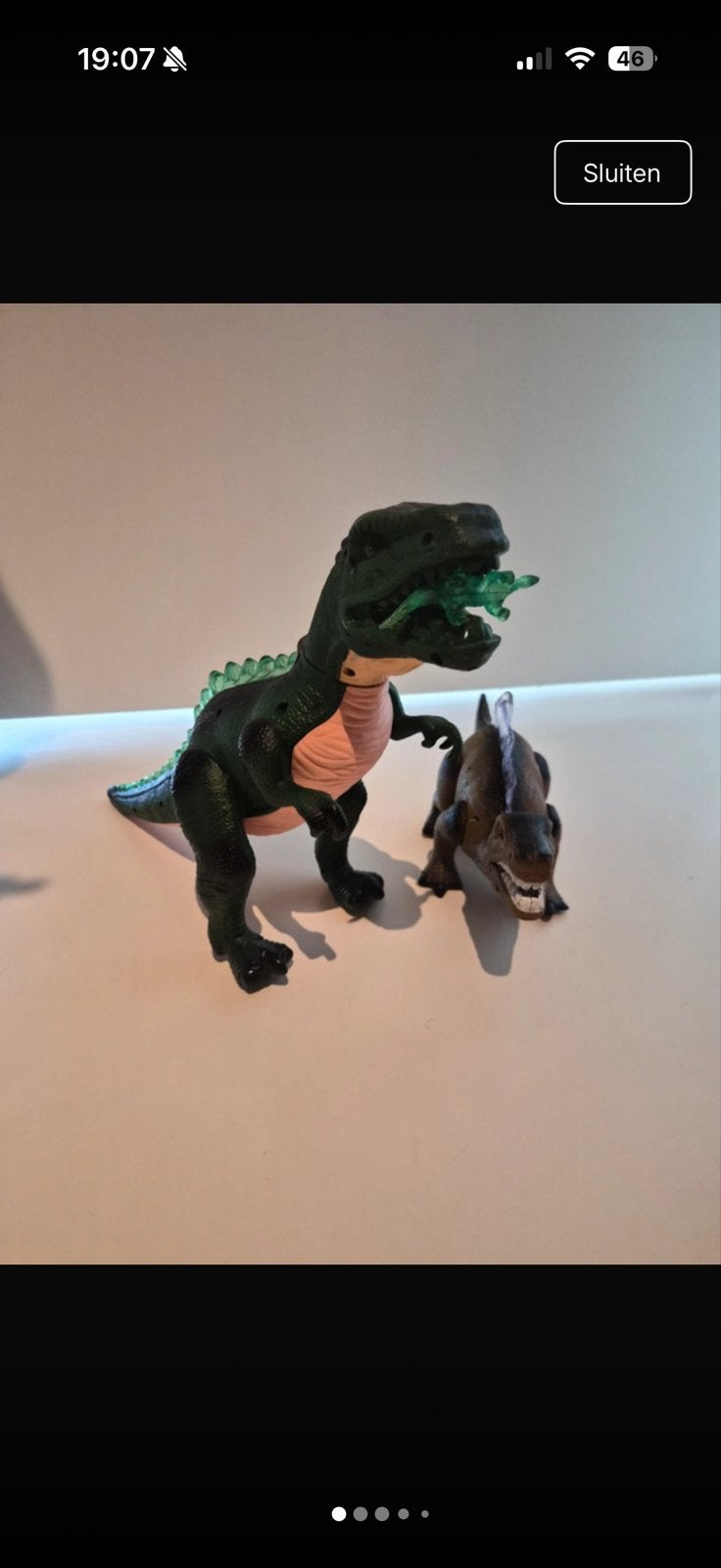 Dinosaurus speelgoed met geluid en licht, Ophalen of Verzenden, Gebruikt