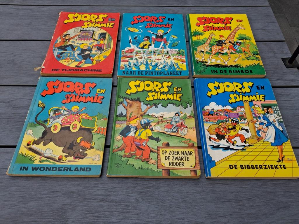 Sjors en Sjimmie stripboeken - 6 delen, Boeken, Stripboeken, Meerdere stripboeken, Ophalen of Verzenden, Gelezen, Frans Piët