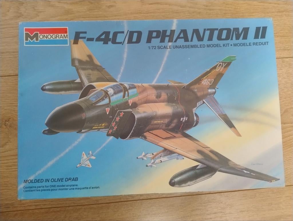 Monogram F-4 C/D Phantom II schaal 1/72, Ophalen of Verzenden, 1:72 tot 1:144, Overige merken