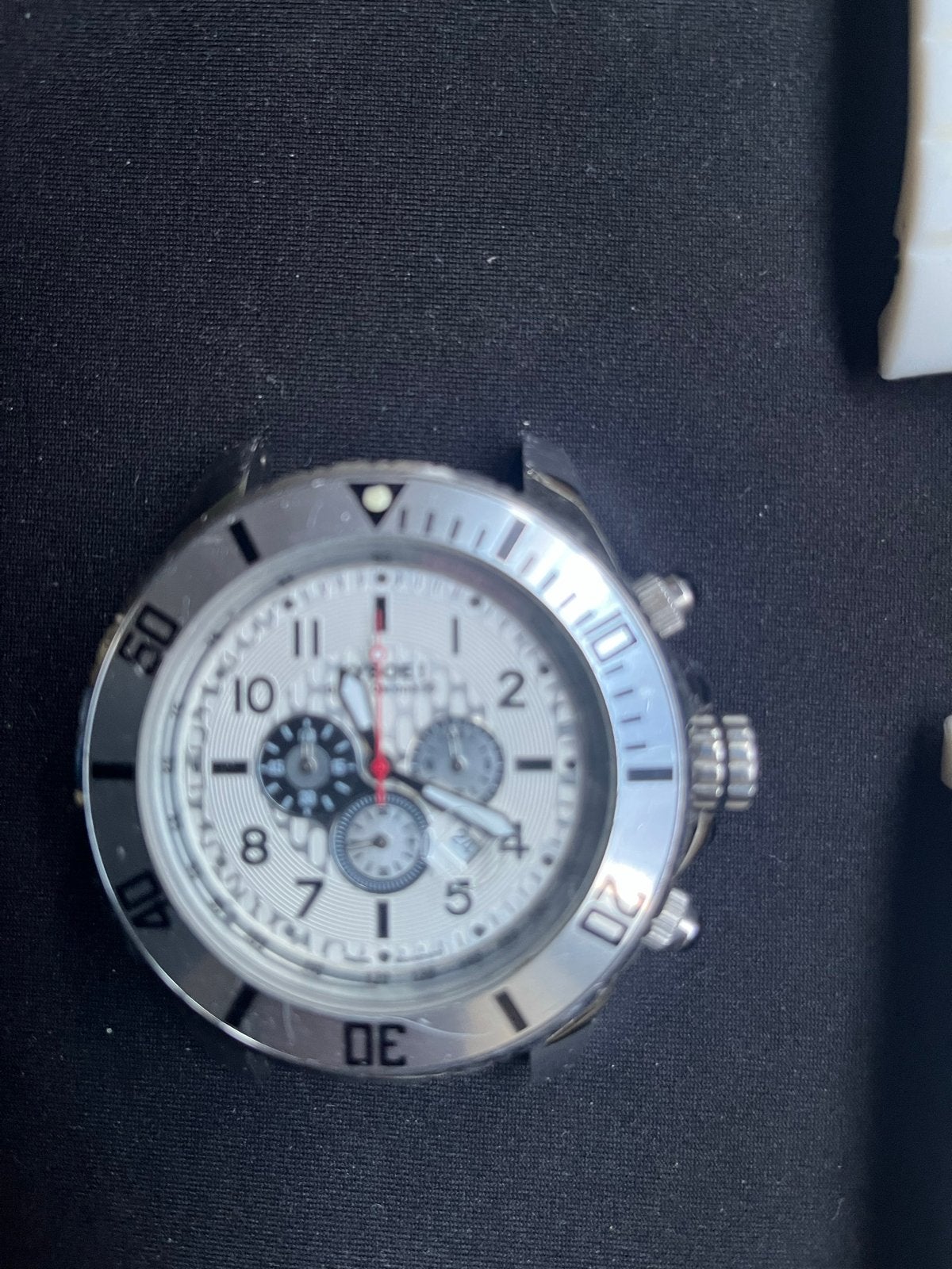 Kyboe! 55 mm chrono Horloge met witte siliconen band, Sieraden, Tassen en Uiterlijk, Horloges | Heren, Overige merken, Gebruikt