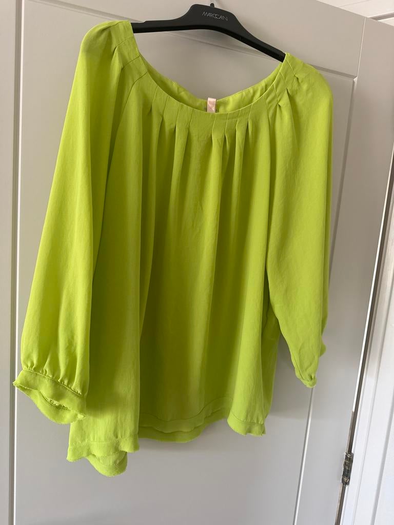 Marc Cain Neon Groene Blouse Maat M, Ophalen of Verzenden, Zo goed als nieuw, Maat 38/40 (M), Groen