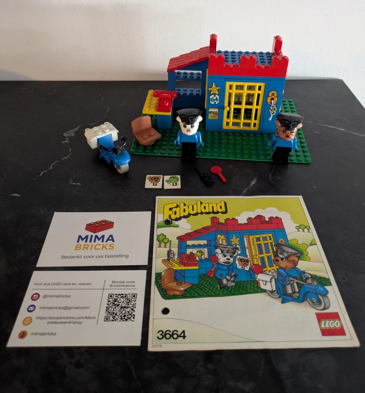 LEGO Fabuland 3664 Politiebureau Compleet, Gebruikt, Aastvej 1, 7190 Billund, Denmark, Ophalen of Verzenden, Support@lego.com