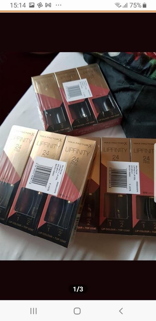 10 stuks maxfactor lipfinity zonder topcoat nr 070, Ophalen of Verzenden, Nieuw, Overige kleuren, Handen en Nagels