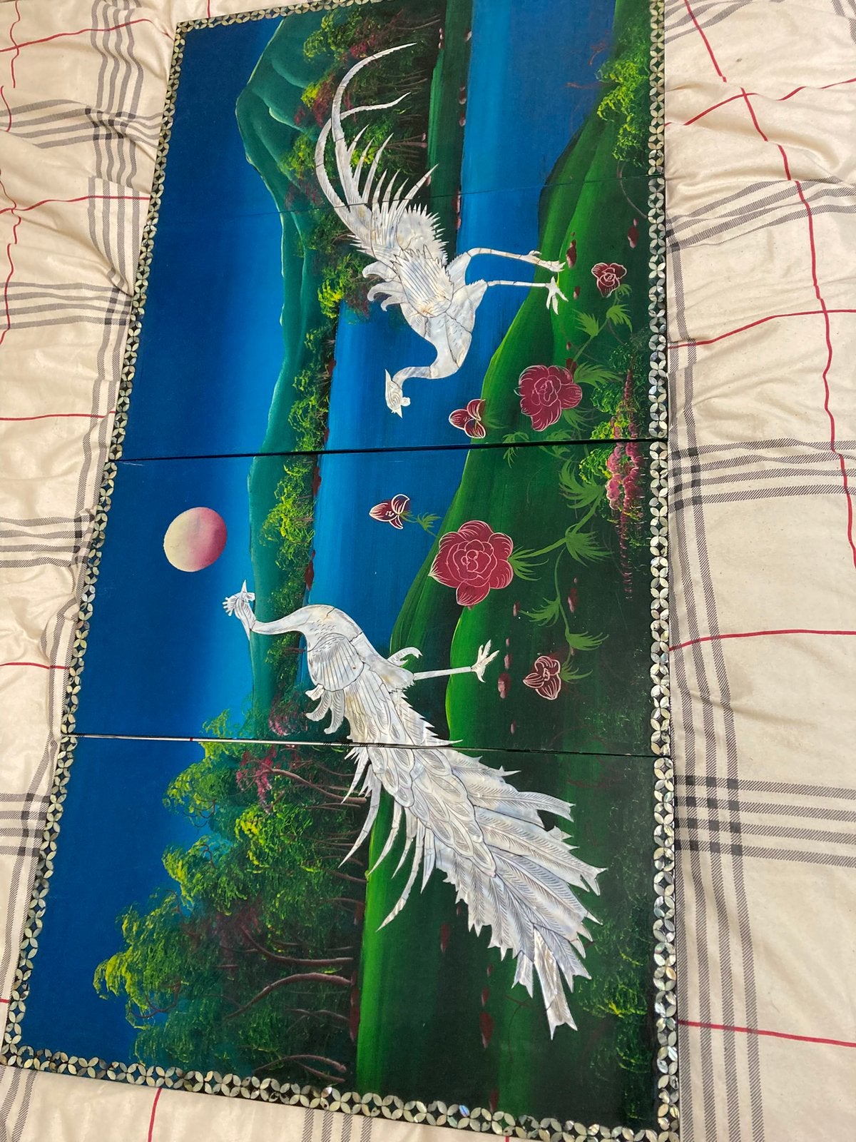 Aziatische panelen paradijsvogels, Ophalen of Verzenden
