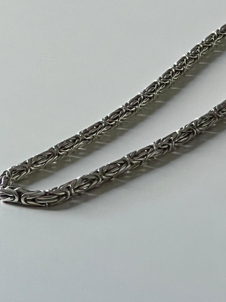 Zilveren Koningsketting, Sieraden, Tassen en Uiterlijk, Kettingen, Ophalen, Zo goed als nieuw, Zilver