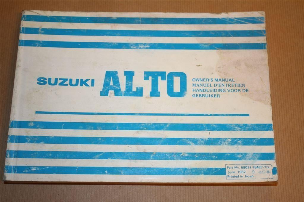 Handleiding Suzuki Alto - 1982, Auto diversen, Handleidingen en Instructieboekjes, Ophalen of Verzenden
